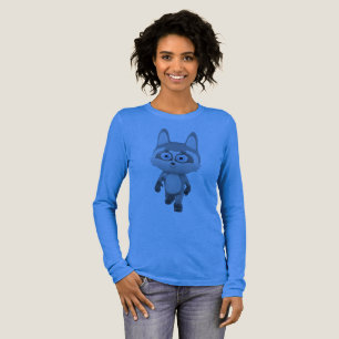 Schattig 3D Wasbeer Cartoon Karakter Grafisch Tri-Blend Shirt