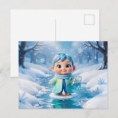 Schattig 3D Waterman sterrenbeeld karakter Briefkaart (Voorkant / Achterkant)