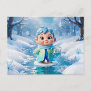 Schattig 3D Waterman sterrenbeeld karakter Briefkaart
