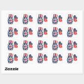 Schattig 4 juli Gnome stickers (Vel)