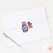 Schattig 4 juli Gnome stickers (Envelop)