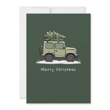Schattig 4x4 Off-Road SUV Kerstboom