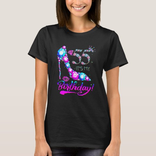 Schattig 55 Jaar Oud Het Is Mijn 55e Verjaardagsfe T-shirt (Voorkant)