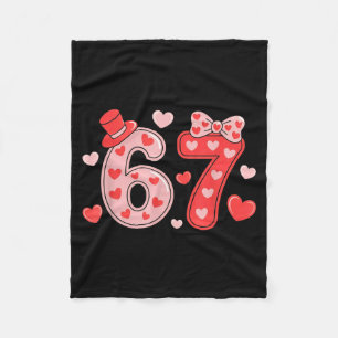 Schattig 67 Hartjes Nummer Zes Zeven Valentijnsdag Fleece Deken