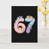 Schattig 67 kat meme ontwerp kaart (Gele Bloem)