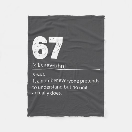 Schattig 67 Zesenzestig Nummer 67 Fleece Deken (Voorkant)