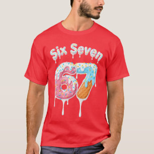 Schattig 6 7 Meme Kinderen Ijs Drip Zes Zeven 67 I T-shirt