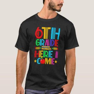 Schattig 6e leerjaar hier kom ik terug naar school t-shirt