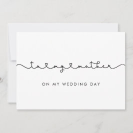 Schattig aan mijn moeder op mijn trouwdag kaart