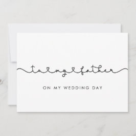 Schattig aan mijn vader op mijn trouwdag kaart