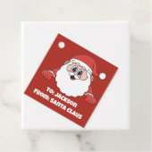 Schattig aangepast van de Kerstman Rood Bedankjes Labels (In situ)