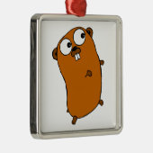 schattig aanpasbaar gopher metalen ornament (Rechts)
