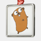 schattig aanpasbaar gopher metalen ornament (Links)