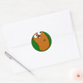 schattig aanpasbaar gopher ronde sticker (Envelop)