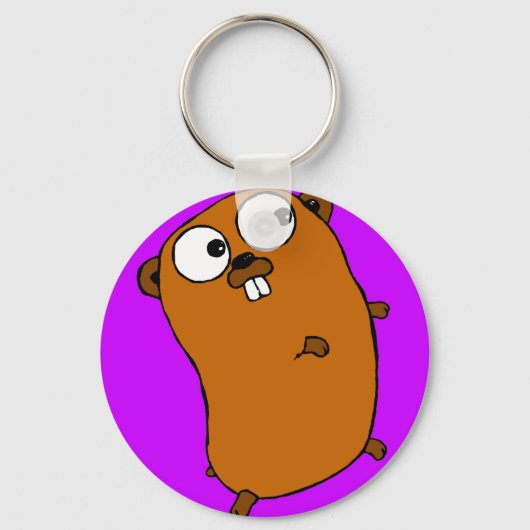 schattig aanpasbaar gopher sleutelhanger (Voorkant)