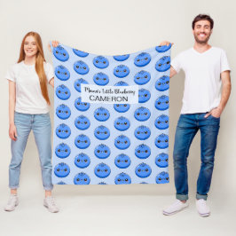 Schattig Aanpasbaar Kawaii Blauwe Bes Blauwe Fleece Deken