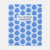 Schattig Aanpasbaar Kawaii Blauwe Bes Blauwe Fleece Deken (Voorkant)