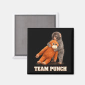 Schattig aap stomp baby grafisch team stomp groot magneet (Voorkant / Achterkant)