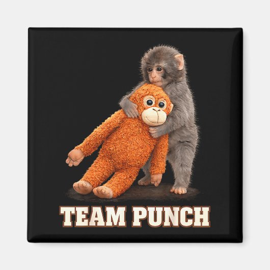 Schattig aap stomp baby grafisch team stomp groot magneet (Voorkant)