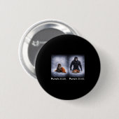 Schattig aap stomp meme grappig dier ontwerp ronde button 5,7 cm (Voorkant /achterkant)