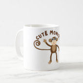 schattig aapje koffiemok (Voorkant links)