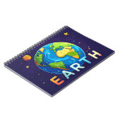 Schattig Aarde-ontwerp – Educatief Notitieboek (Linkerzijde)