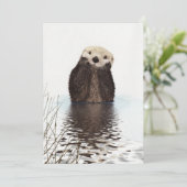 Schattig Aardig Donzig Otter Dier Kaart (Staand voorkant)