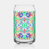 Schattig abstract bloemmotief blikvorm glas (Rechts)