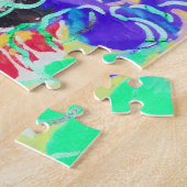 Schattig abstract bloemmotief legpuzzel (Zijkant)