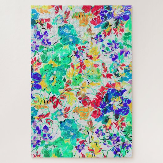 Schattig abstract bloemmotief legpuzzel (Verticaal)