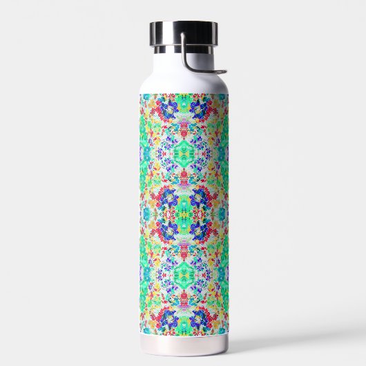 Schattig abstract bloemmotief waterfles (Links)