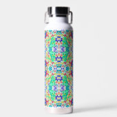 Schattig abstract bloemmotief waterfles (Voorkant)