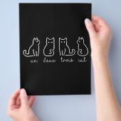 Schattig Abstract Een Twee Drie Kat Franse Kitty Flyer (Hand)