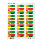 Schattig abstract geometrisch patroon Prettig kers Etiket (Full Sheet)