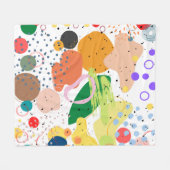 Schattig abstract patroon schattige kikkervisdeken fleece deken (Voorkant (Horizontaal))