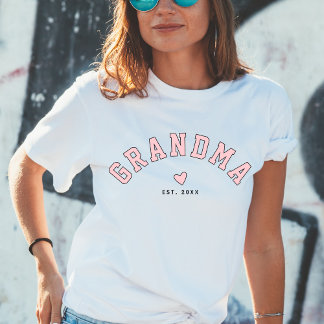 Schattig Academisch Blos Roze Oma Aangepast Jaar  T-shirt