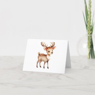 Schattig Adoreerbaar Kerstvakantie Rendier 5 Feestdagen Kaart