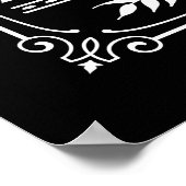 schattig advies van een koe woord kunst Land Poster (Hoek)