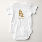 schattig afbeelding gemberkat slaapt als kitten romper (Achterkant)