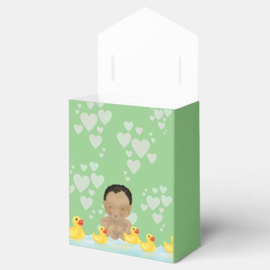 Schattig Afrikaans Amerikaans Baby shower met Rubb Bedankdoosjes (Geopend)