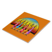 schattig Afrikaans Tribal dames decor Tegeltje (Zijkant)