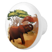 schattig Afrikaanse olifant home decor Keramische Knop (Rechts)