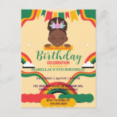 Schattig afro eenhoorn Afro-Amerikaanse meisjes Ve Briefkaart (Voorkant)