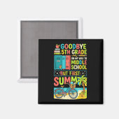 Schattig afscheid 5e klas middelbare school zomerv magneet (Voorkant / Achterkant)