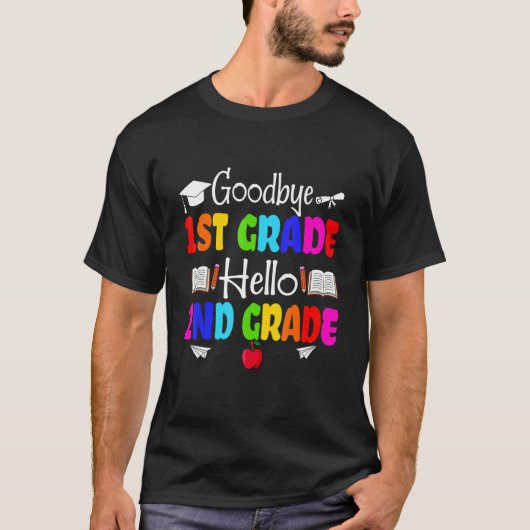 Schattig Afscheid Eerste Klas Bemanning Hallo 2e K T-shirt (Voorkant)