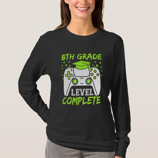 Schattig Afstuderen 8e Grade Niveau Compleet Afstu T-shirt (Voorkant)