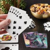Schattig Ai Gegeneerd Katje Pokerkaarten (Insitu)