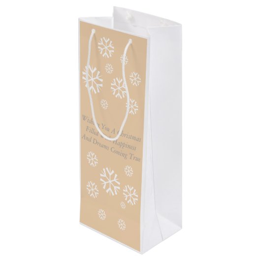 schattig akita kus snowman akita foto kerst wijn cadeautas (Achterkant Gekanteld)