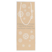 schattig akita kus snowman akita foto kerst wijn cadeautas (Achterkant)