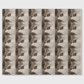 schattig akita kussen snowman hond cadeaupapier (Vlak)